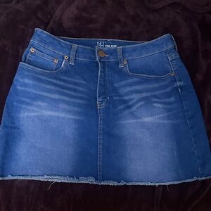 NOBO Mid Rise Blue Denim Mini Skirt